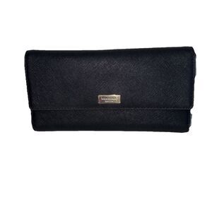 Kate Spade Leather Black Large Wallet $165